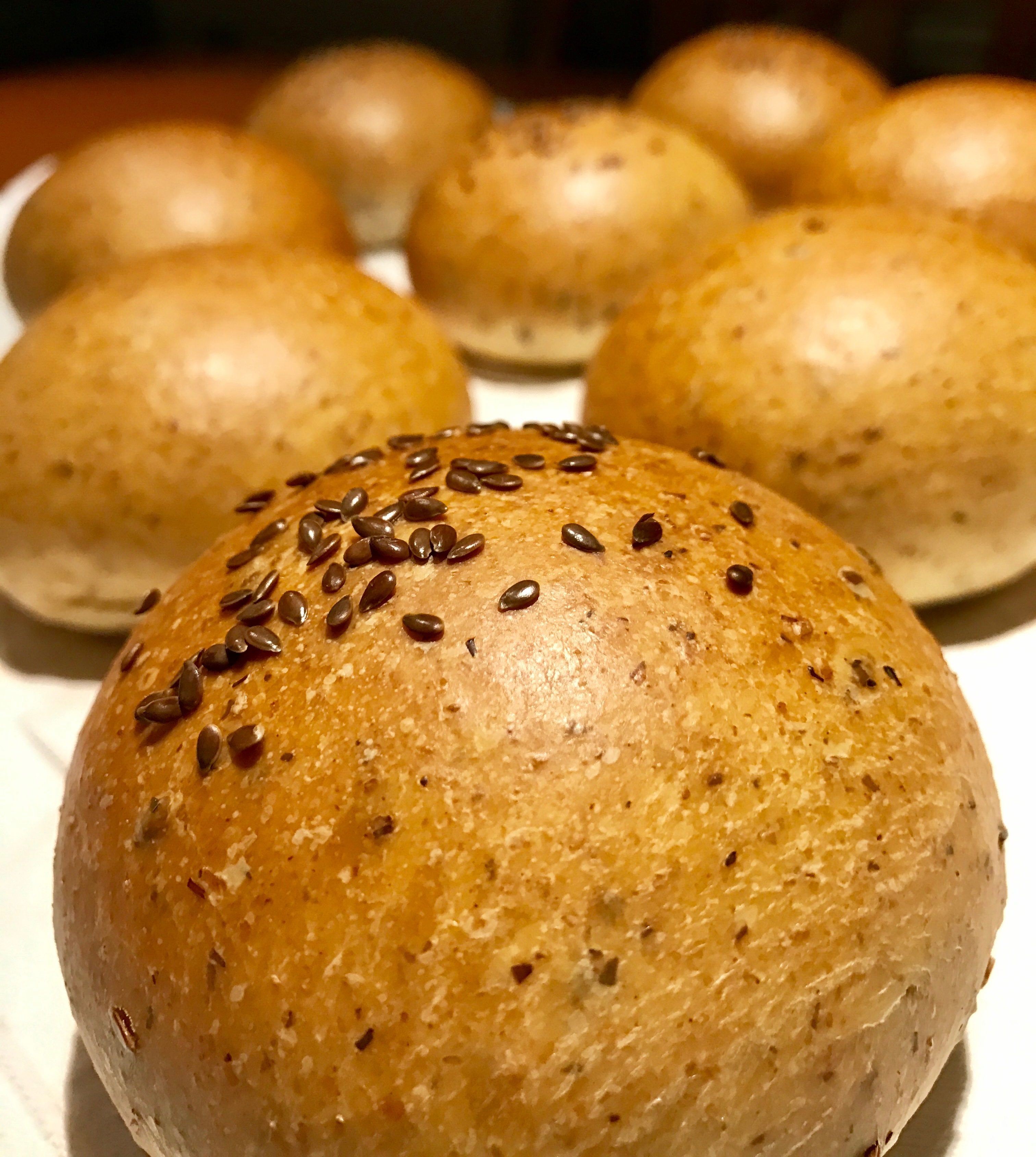 Burger buns al farro e grano saraceno