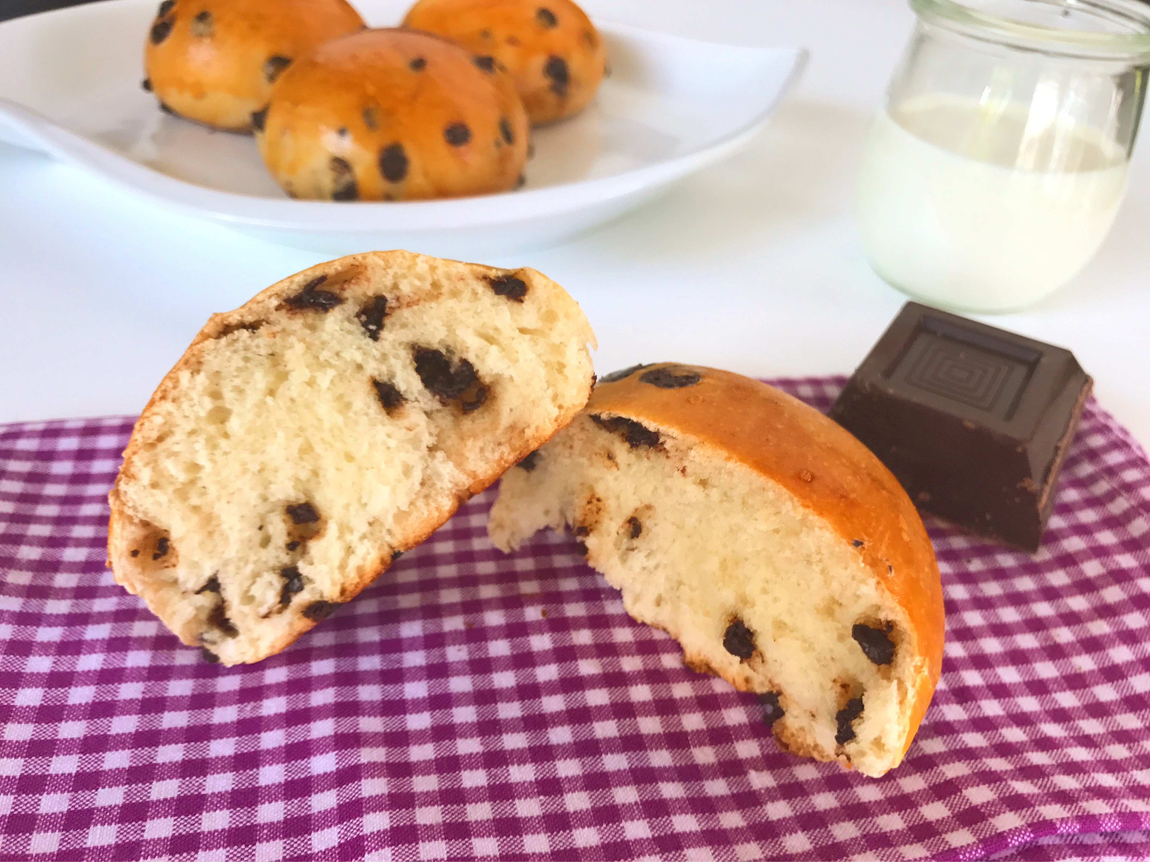 Pangocciole con water Roux al latte di soia senza uova