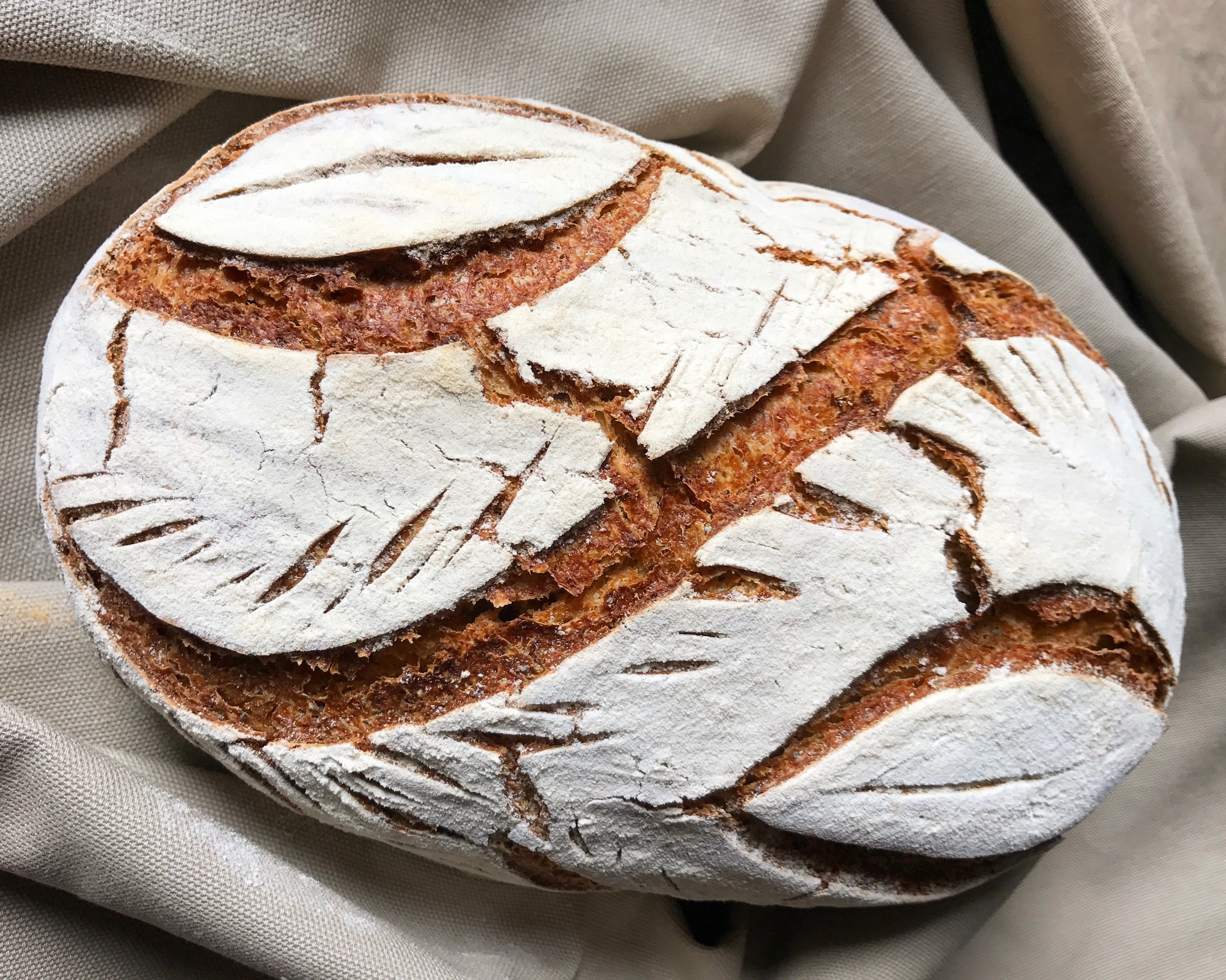 Pane con farina integrale a lievitazione naturale