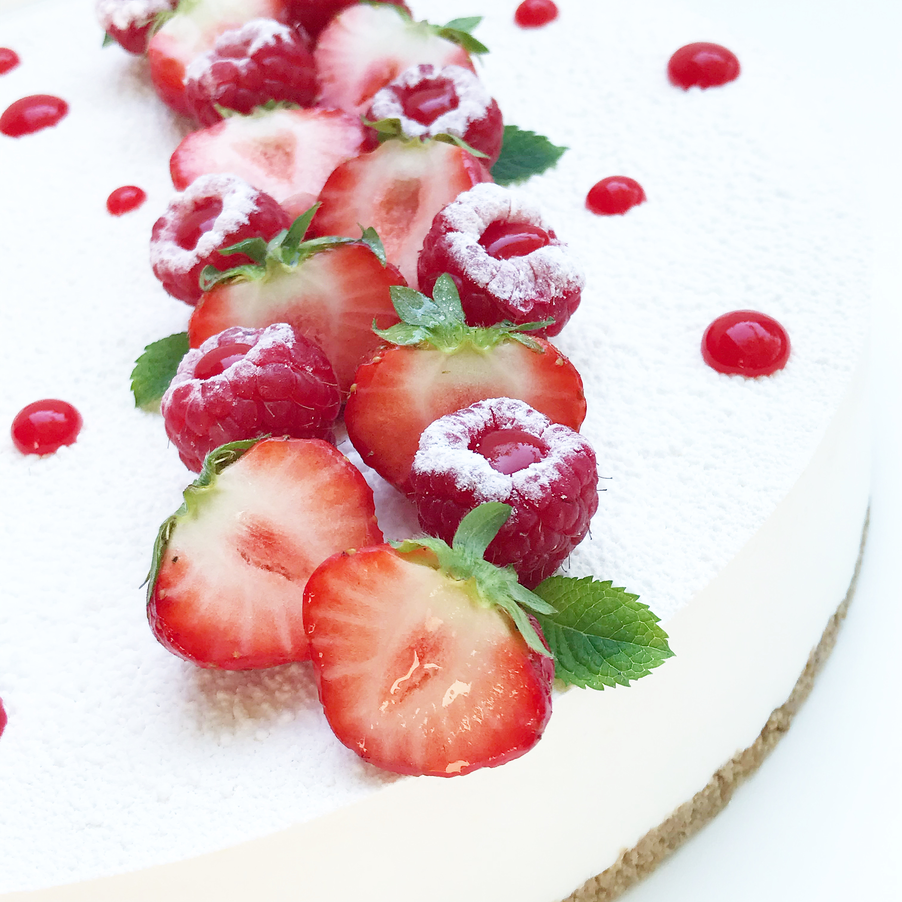 Cheesecake al cioccolato bianco e frutti di bosco