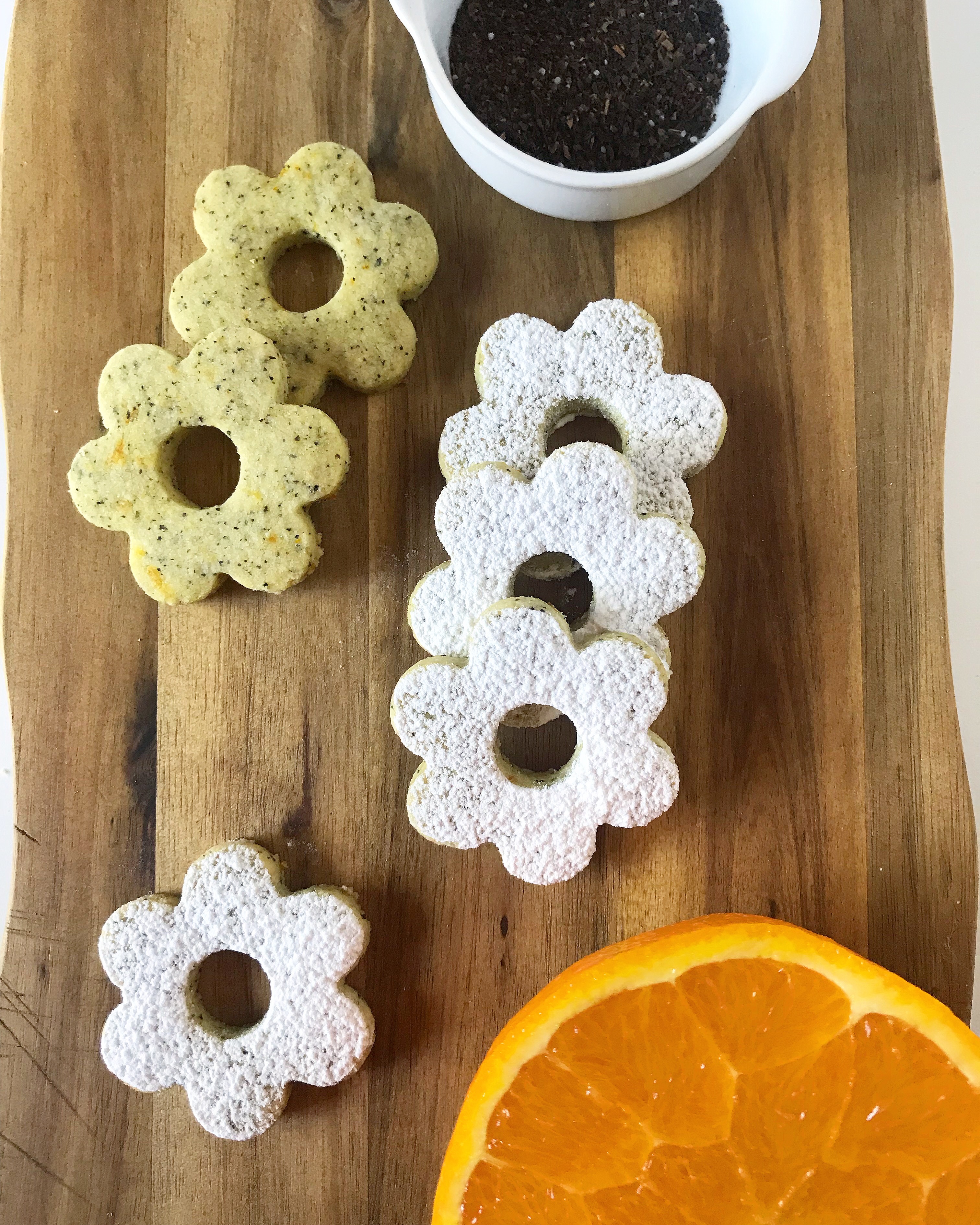 Canestrelli al tea nero e arancia